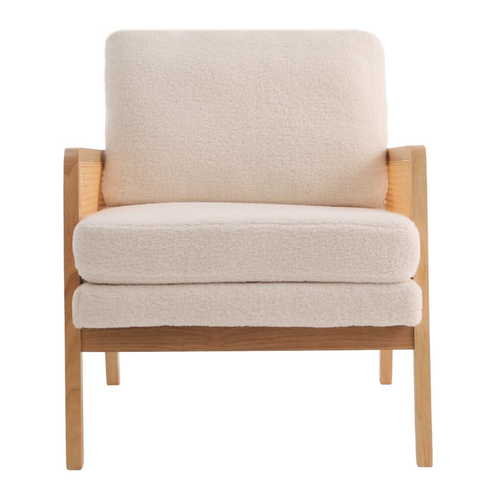 Scandi-Boho Rattan & Wood Accent Chair Collection – Multi-Colour Options