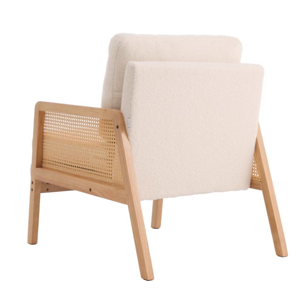 Scandi-Boho Rattan & Wood Accent Chair Collection – Multi-Colour Options