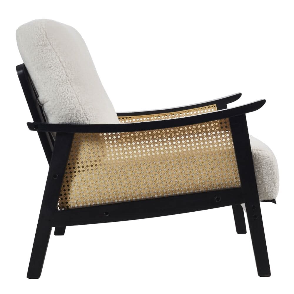 Scandi-Boho Rattan & Wood Accent Chair Collection – Multi-Colour Options