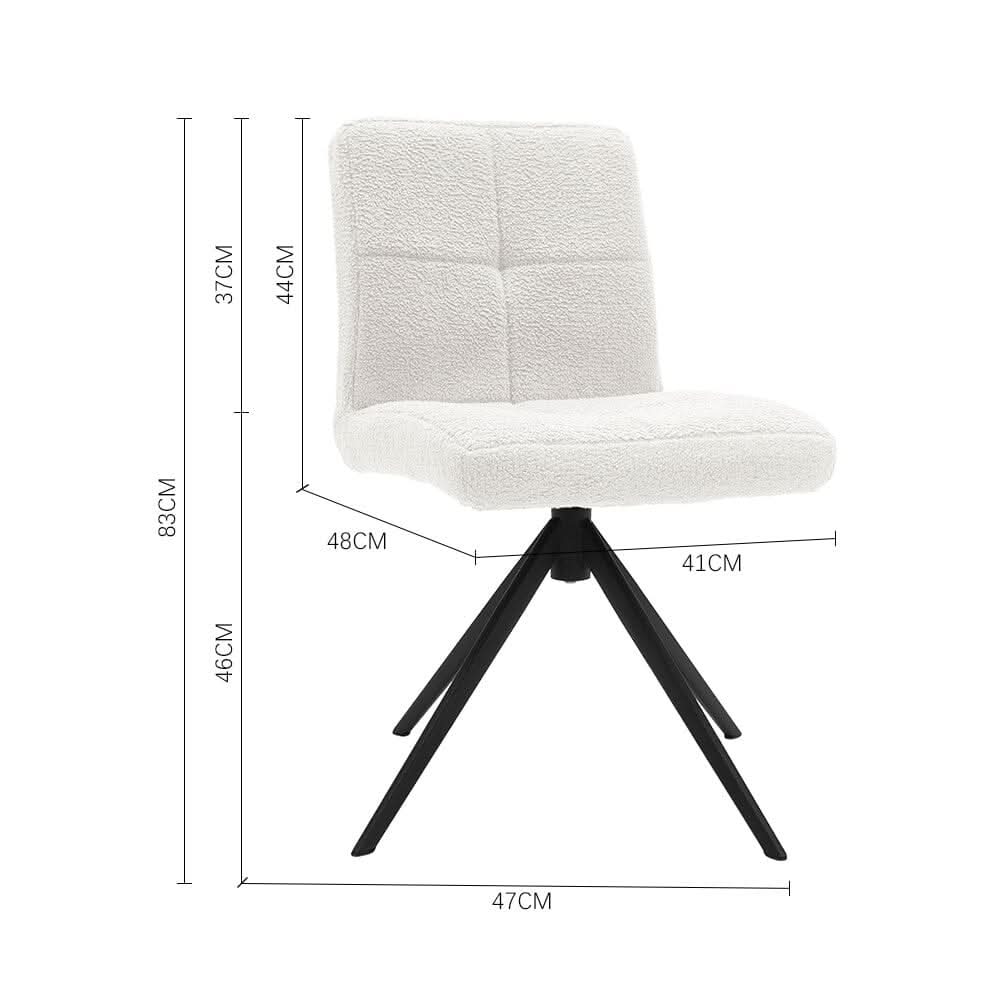 2Pcs Plush Breakfast Bar Stools