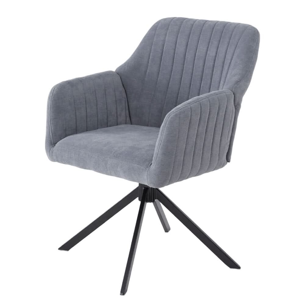 Modern Swivel Accent Chair Collection – Grey Teddy Fleece