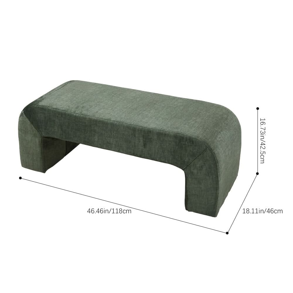 Modern U-Shaped Fabric Bench Collection