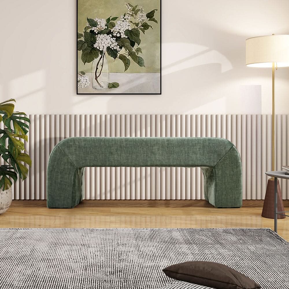 Modern U-Shaped Fabric Bench Collection