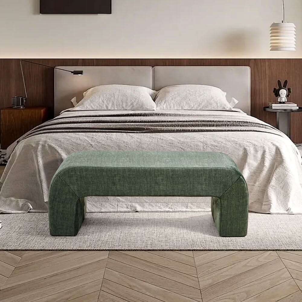 Modern U-Shaped Fabric Bench Collection