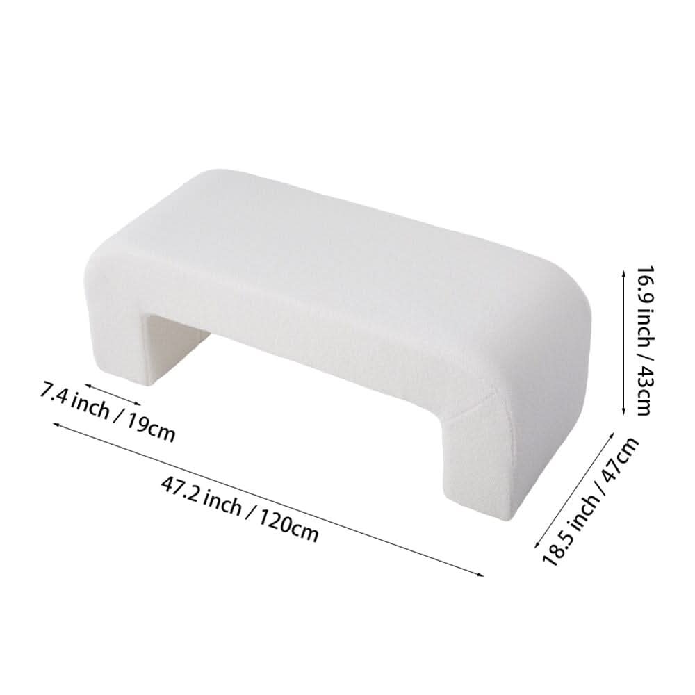 Modern U-Shaped Fabric Bench Collection