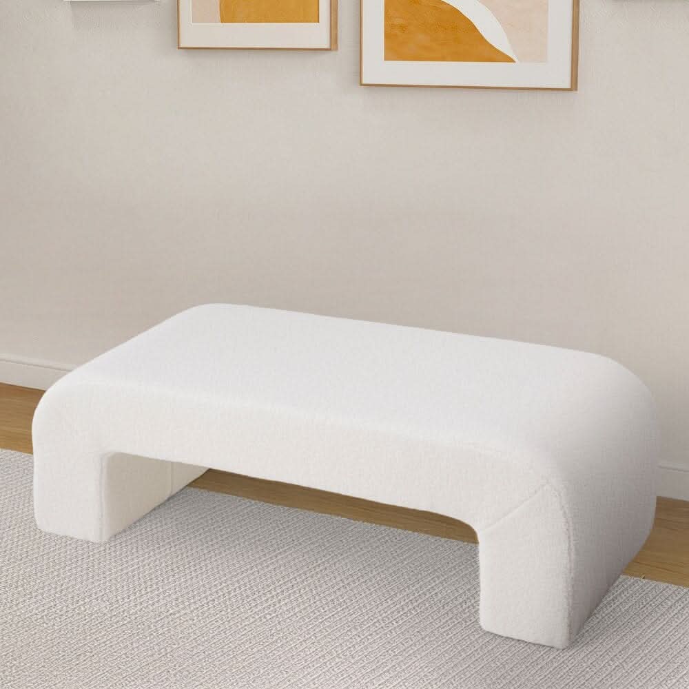 Modern U-Shaped Fabric Bench Collection