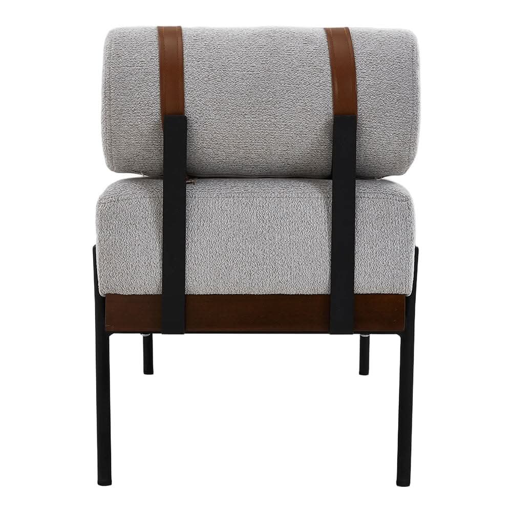 Modern Fabric Bench with Bolster Pillow