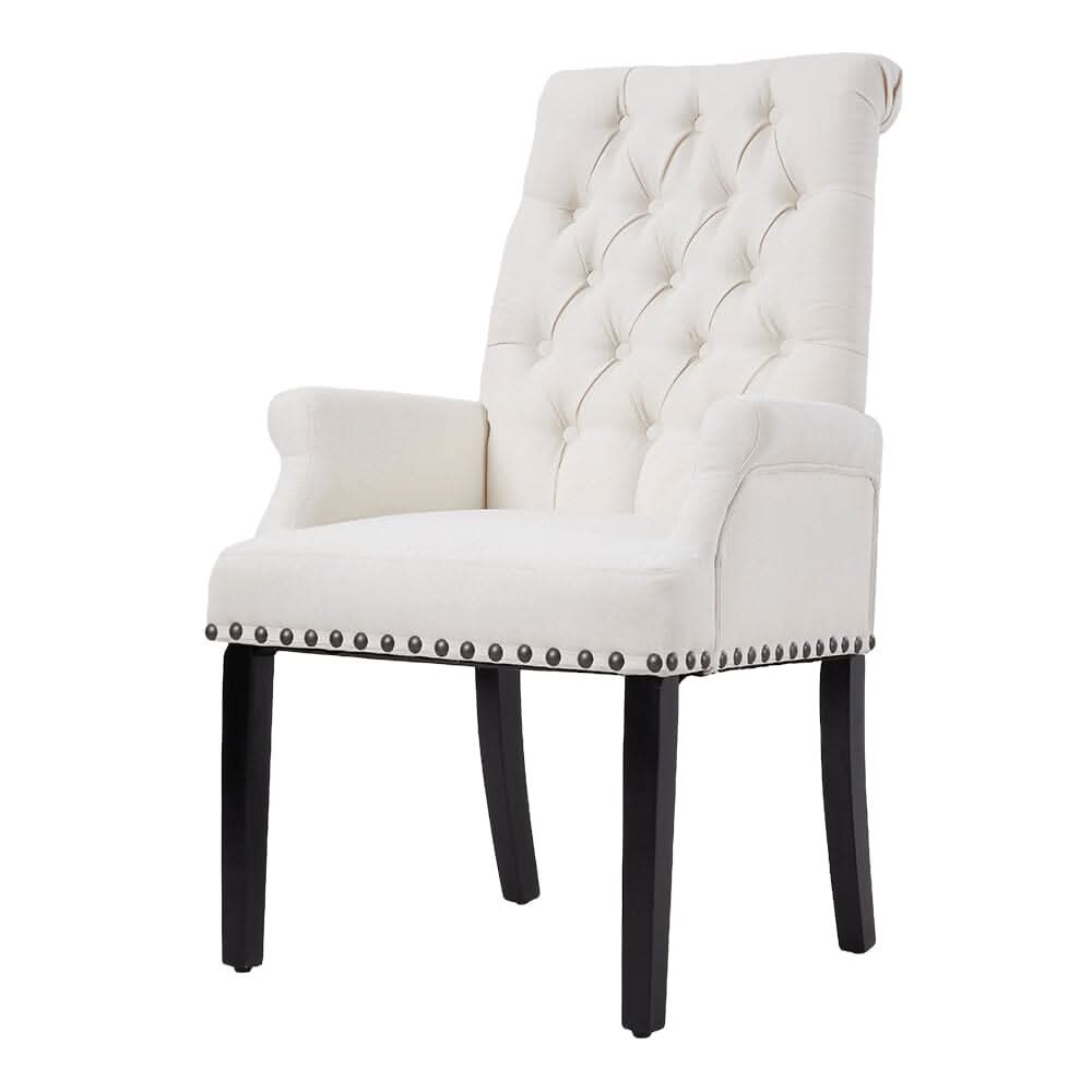 Upholstered Dining Chair Classic Button Tufted Design