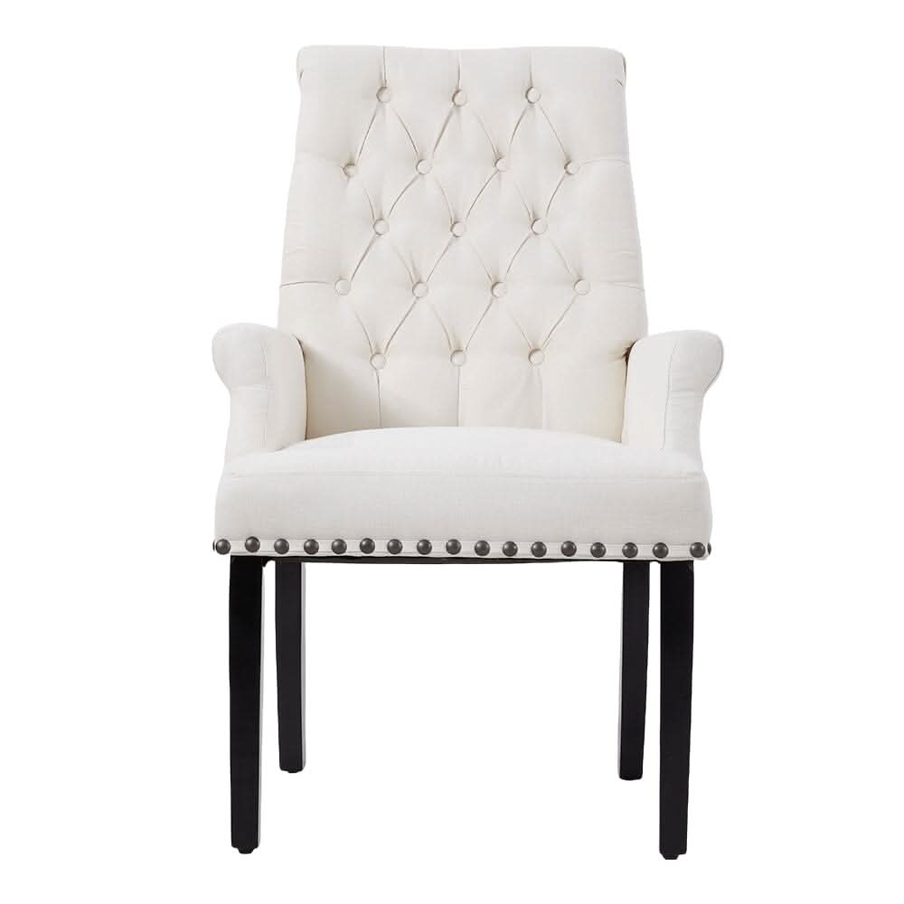 Upholstered Dining Chair Classic Button Tufted Design