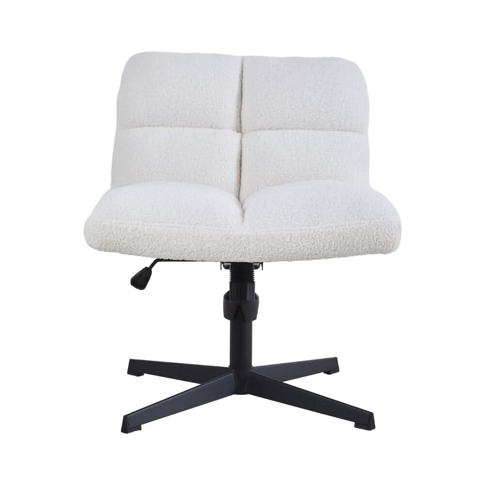 Plush Teddy Bear Fabric Accent Chair in White