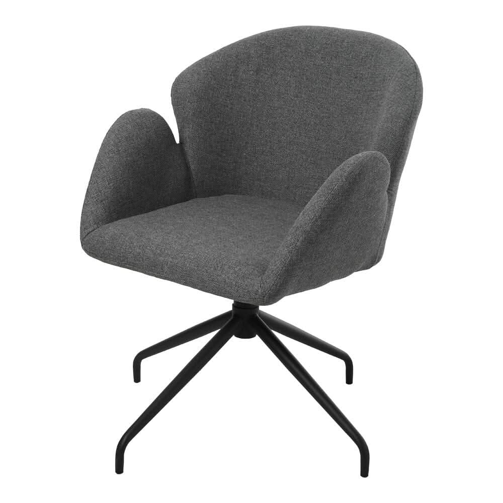 Modern Swivel Accent Chair – Grey Linen Fabric