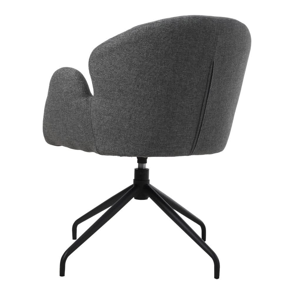 Modern Swivel Accent Chair – Grey Linen Fabric