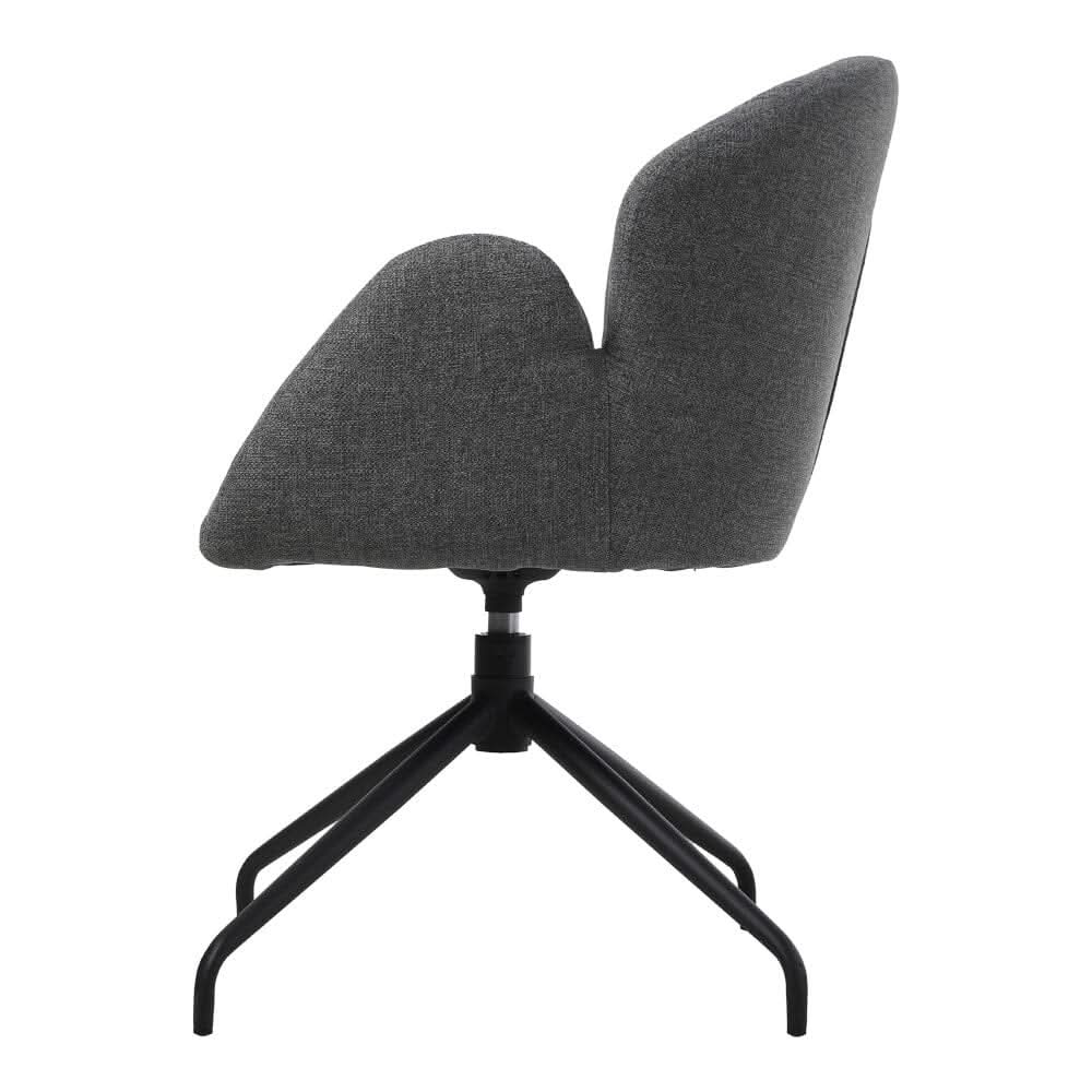 Modern Swivel Accent Chair – Grey Linen Fabric
