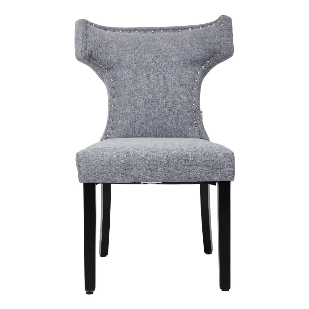 Upholstered Dining Chair with Stud Detail Backrest