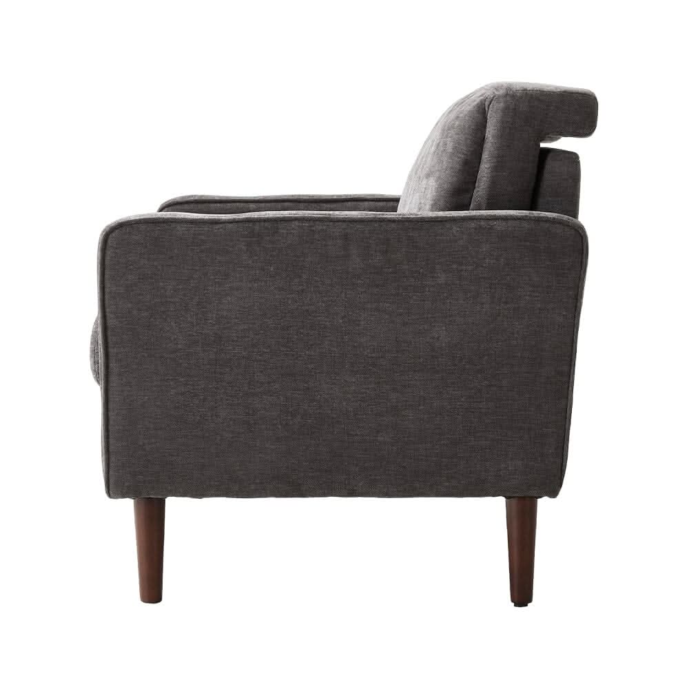 Accent Chair with 2 Cylindrical Pillows - Zippered Detachable Cushions