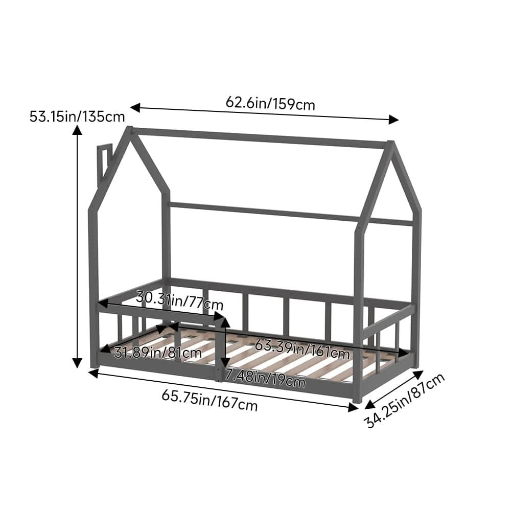 Wooden House Bed Frame