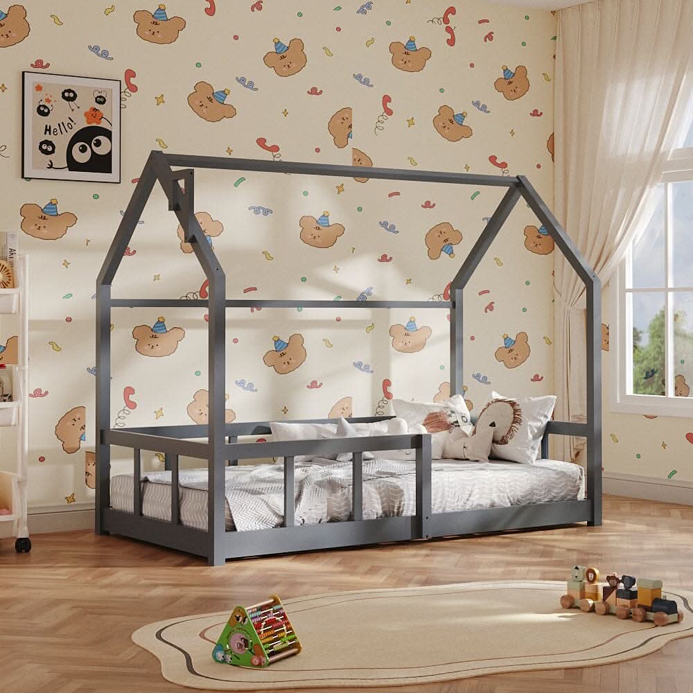 Wooden House Bed Frame