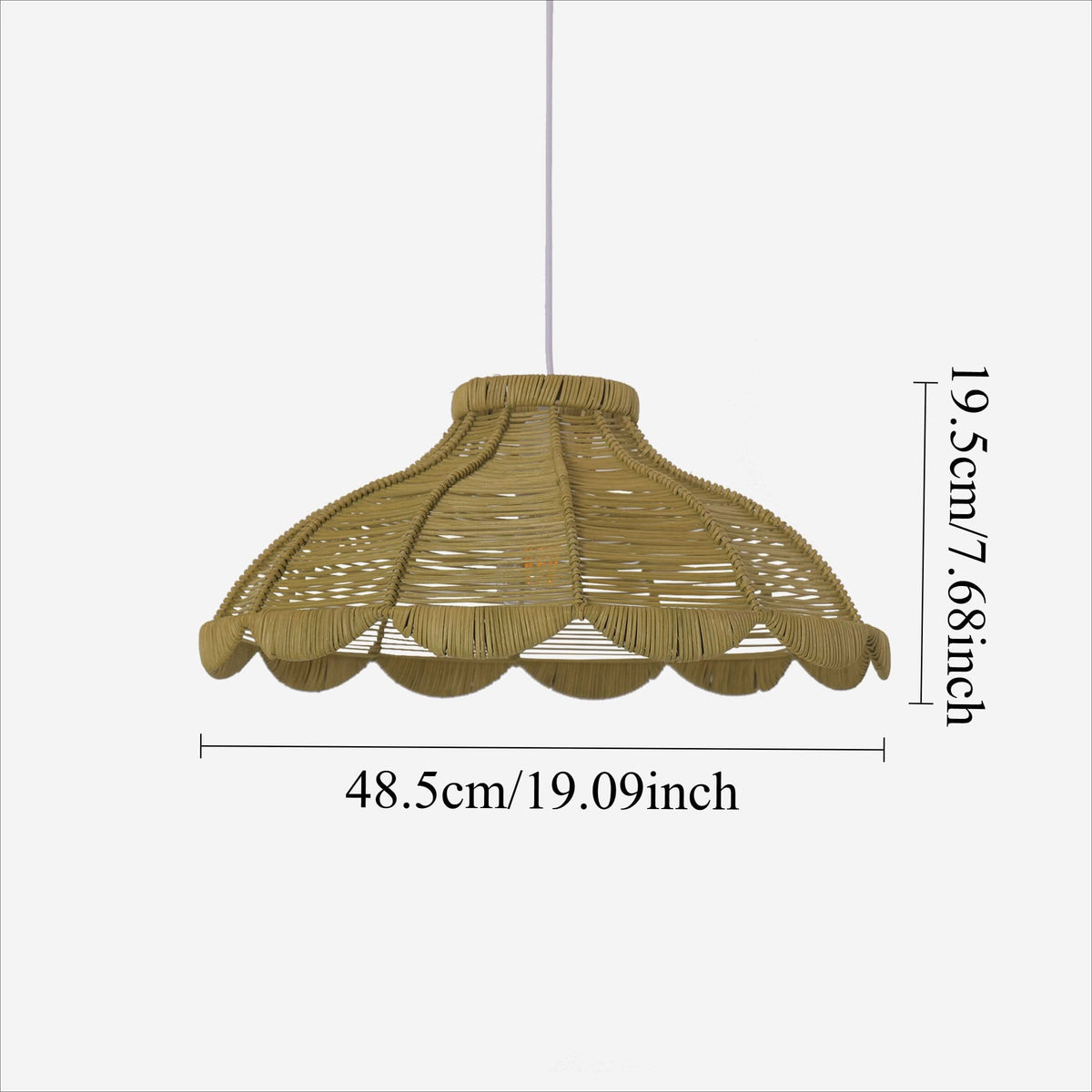 Lightsin Reseda Petal Shaped Rattan Pendant Light