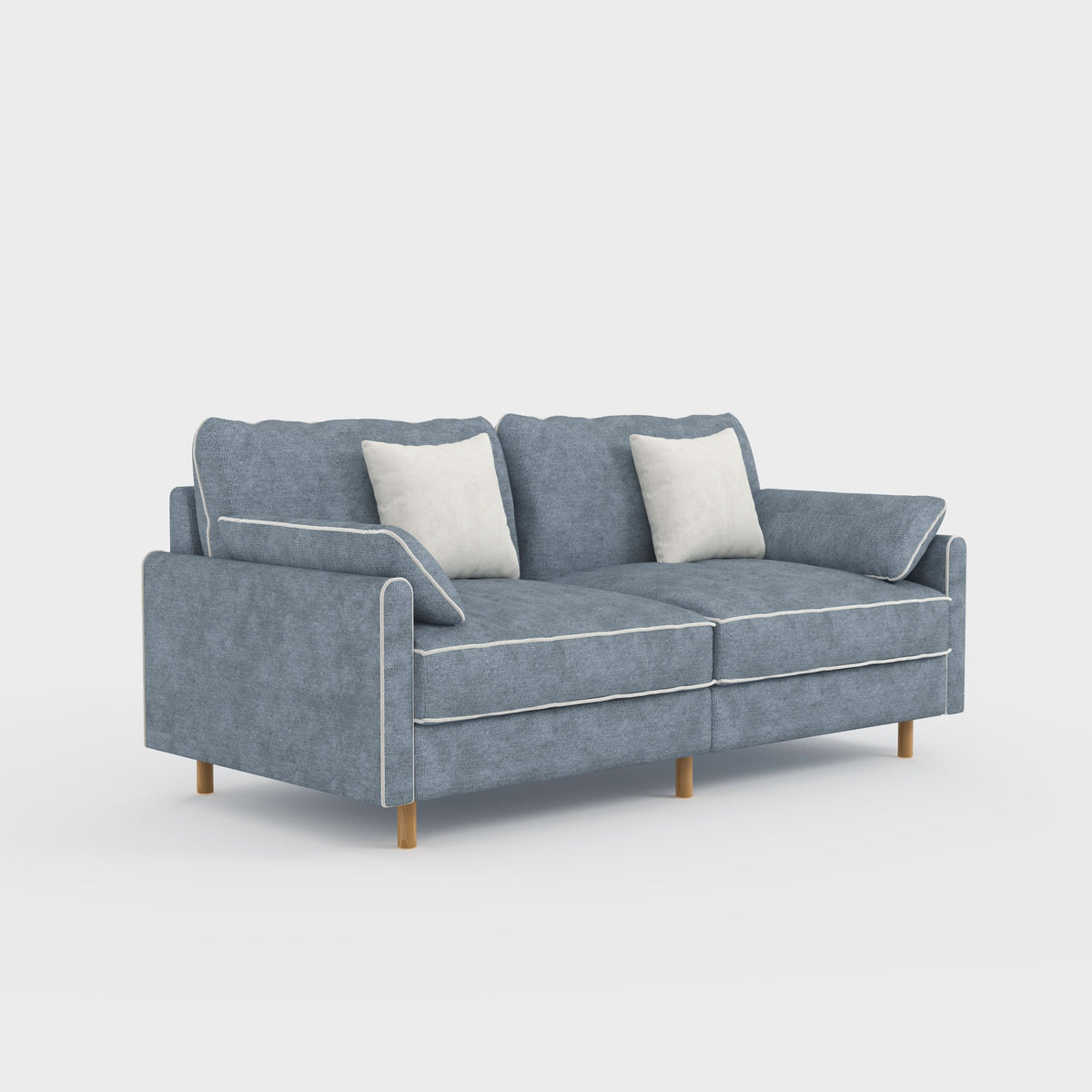 Cotton Linen Detachable Modular Sofa with Fringed Trim
