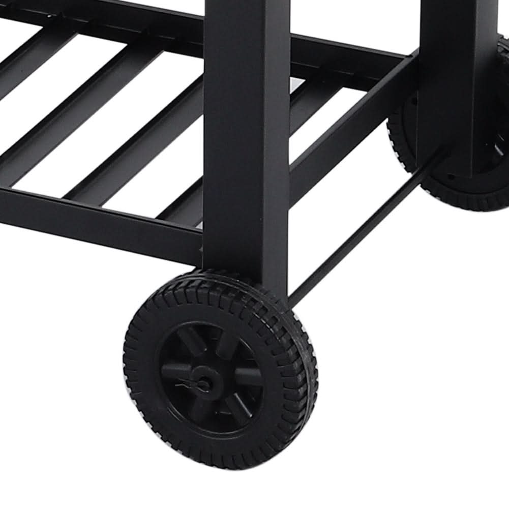 3ft Charcoal BBQ Grill Barrel with Side Table