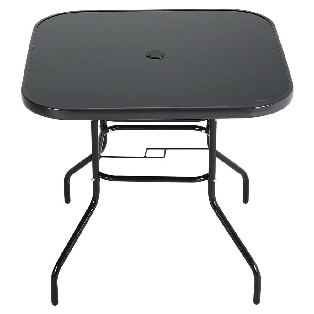 80/105cm Wide Square Garden Table Patio Outdoor Dining Table Coffee Bistro Table