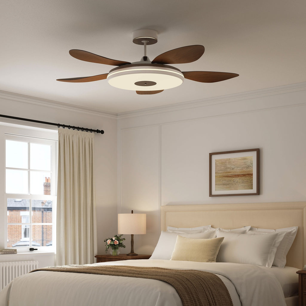 Lightsin 48 Inch Ceiling Fan with Bright LED and Timer Remote
