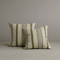‍Cottonfy Square Exclusive Design Cushion in Green Striped Cotton Linen, 45*45CM (100% off)