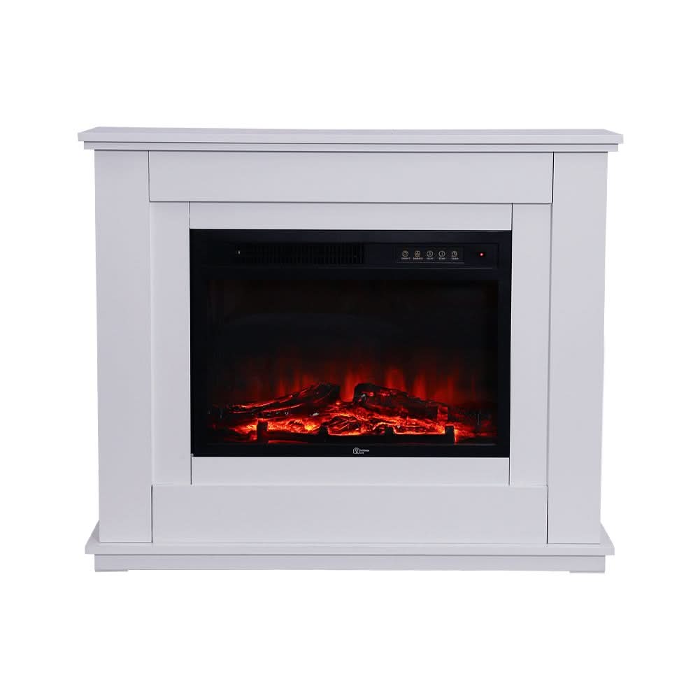 39/48 Inch W Electric Fireplace Suite 1800W with Ambient Light 1/7 LED Colours