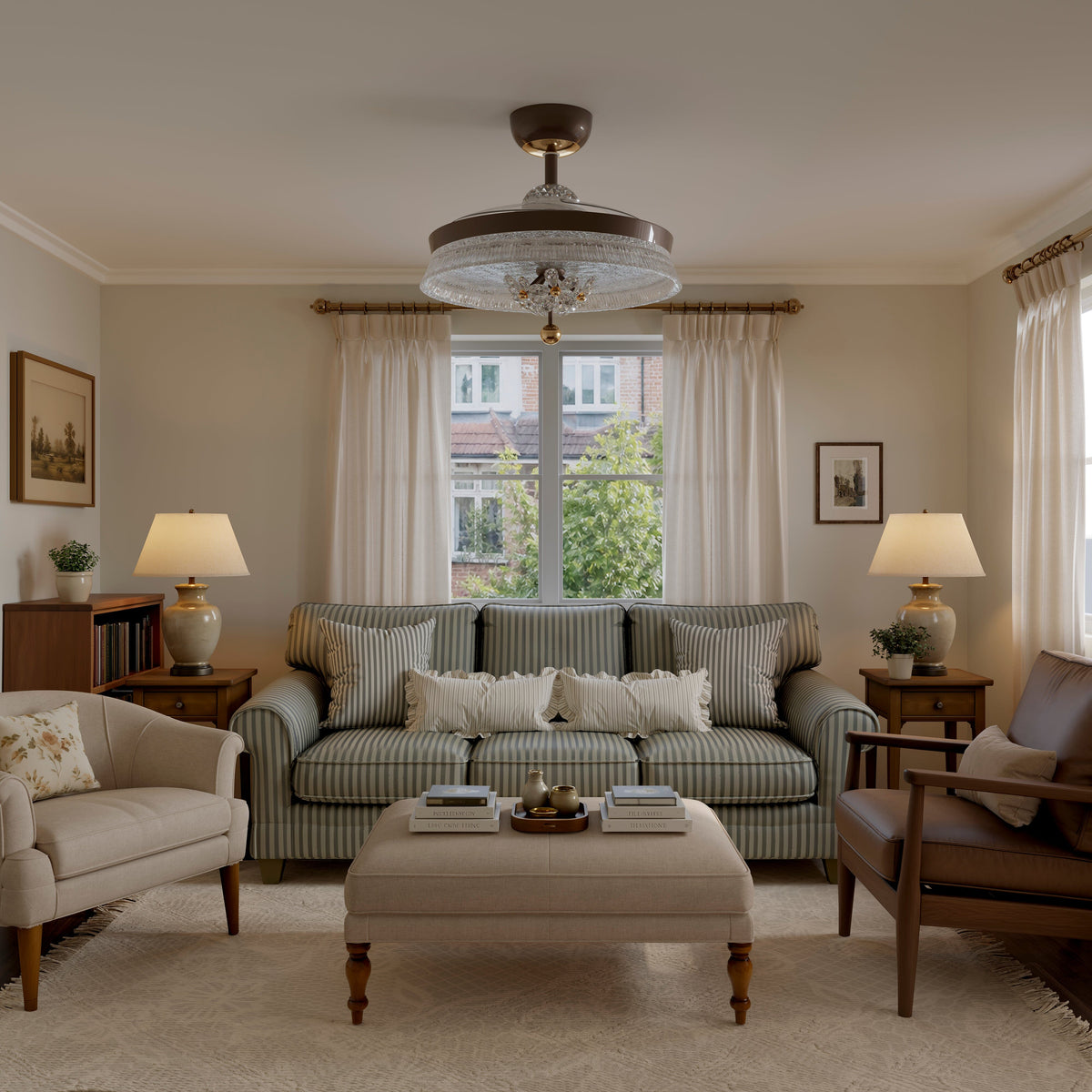 Lightsin 36 Inch Ceiling Fan with 6-Speed Remote and Reverse Motor