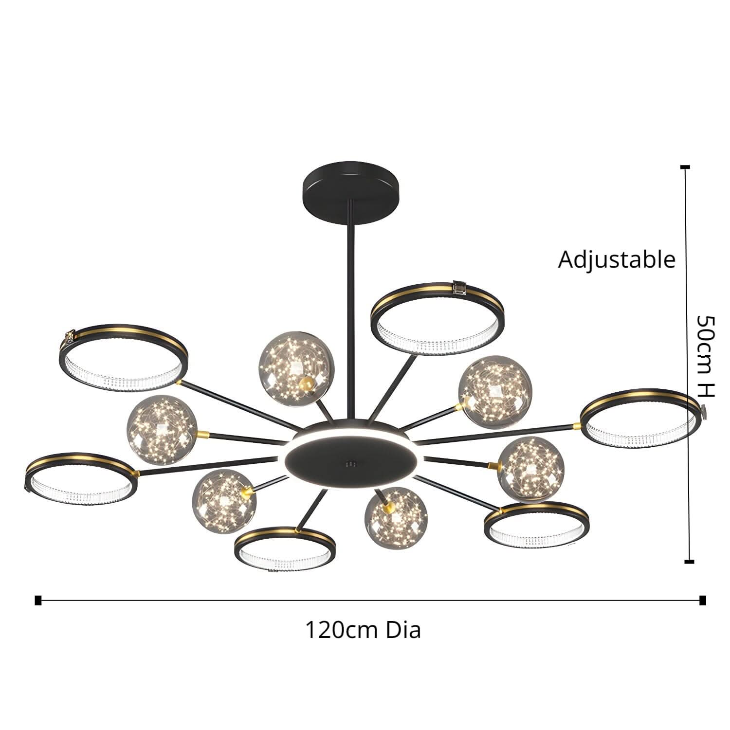Lightsin Stylish Simple Creative Personalized Full Star Ceiling Light