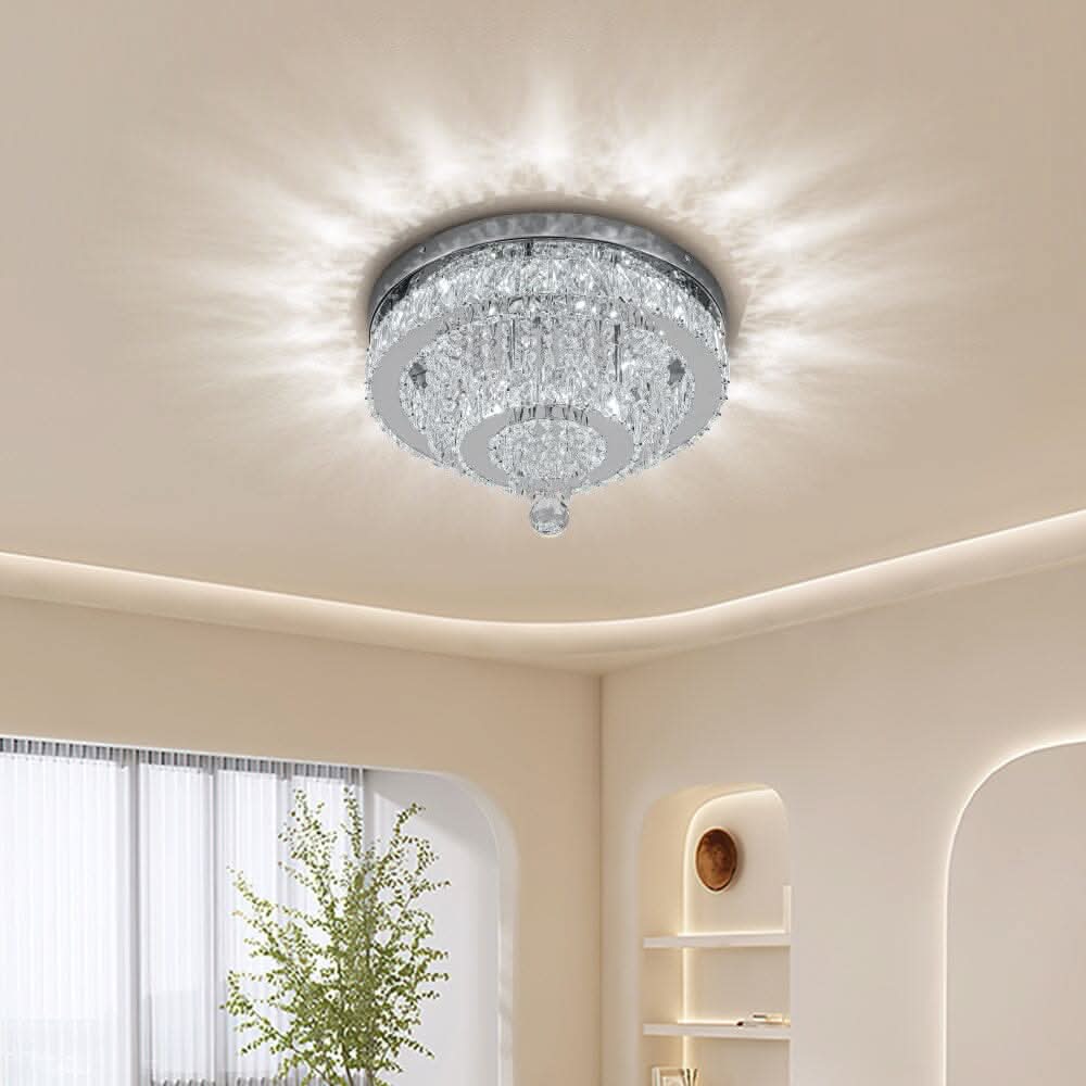 Elegant Crystal Round Ceiling Light