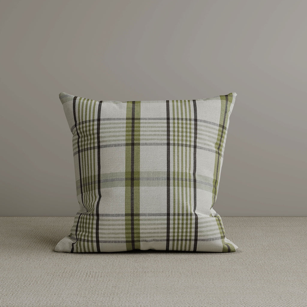 Square Exclusive Design Cushion in Moss Green Plaid Cotton Linen, 45*45CM