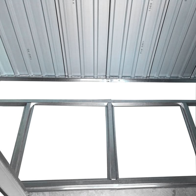 4 x 6 ft / 4 x 8 ft Steel Garden Shed with Skillion Roof Top Steel Black/Green