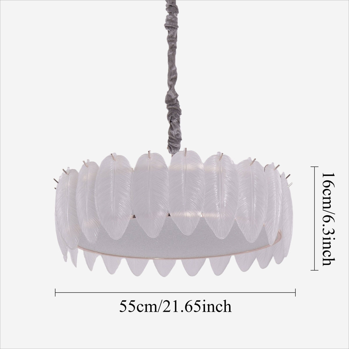 Lightsin Feather Inspired Luxury Glass Chandelier Modern Ceiling Light UK