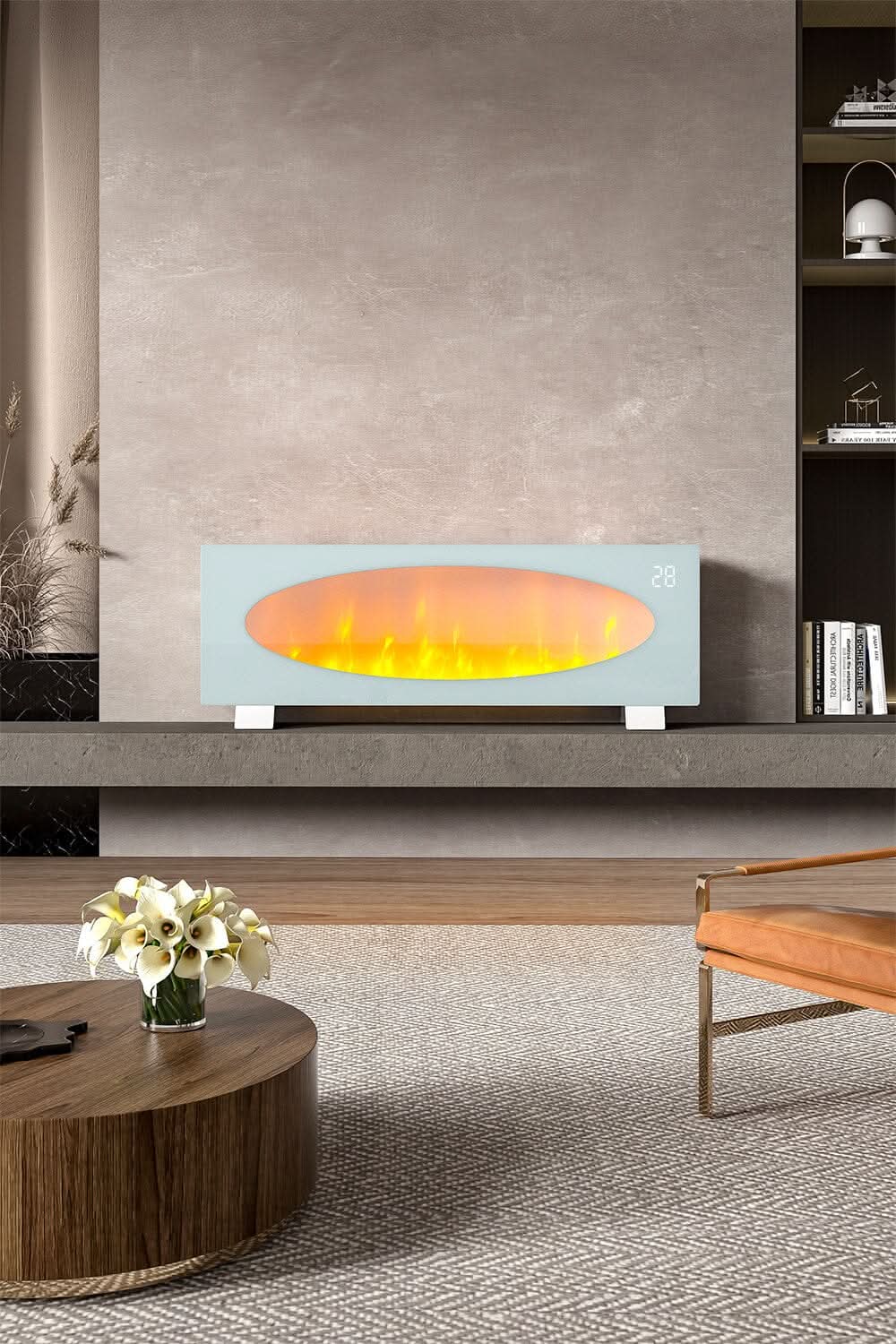 42 Inch Freestanding Electric Fireplace 2000W 7 Vibrant Colours