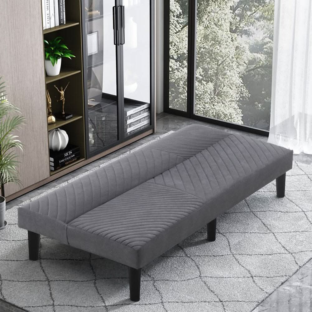 Grey 3 Seater Upholstered Sofa Bed