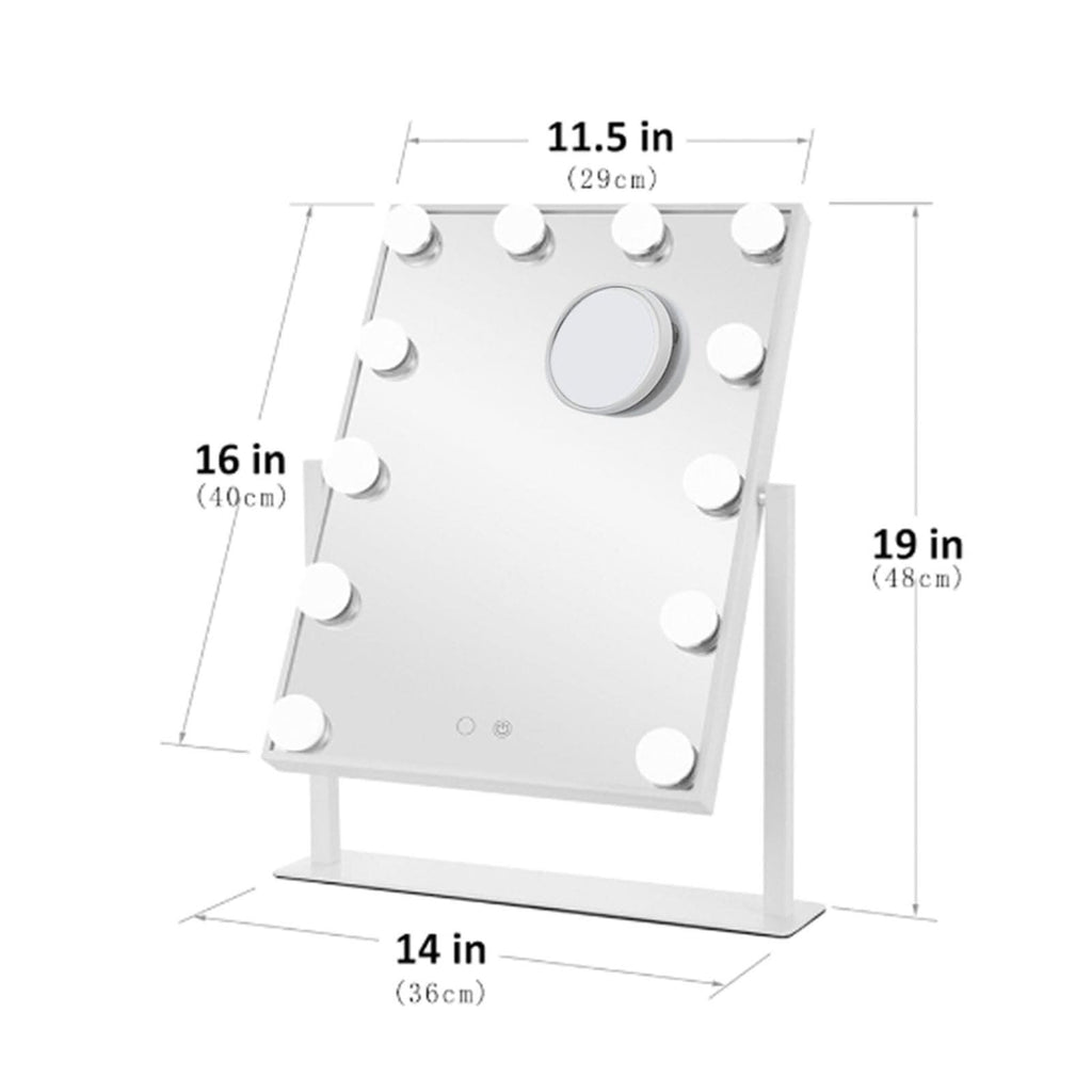 Adjustable Large Rectangular Lighted Makeup Mirror