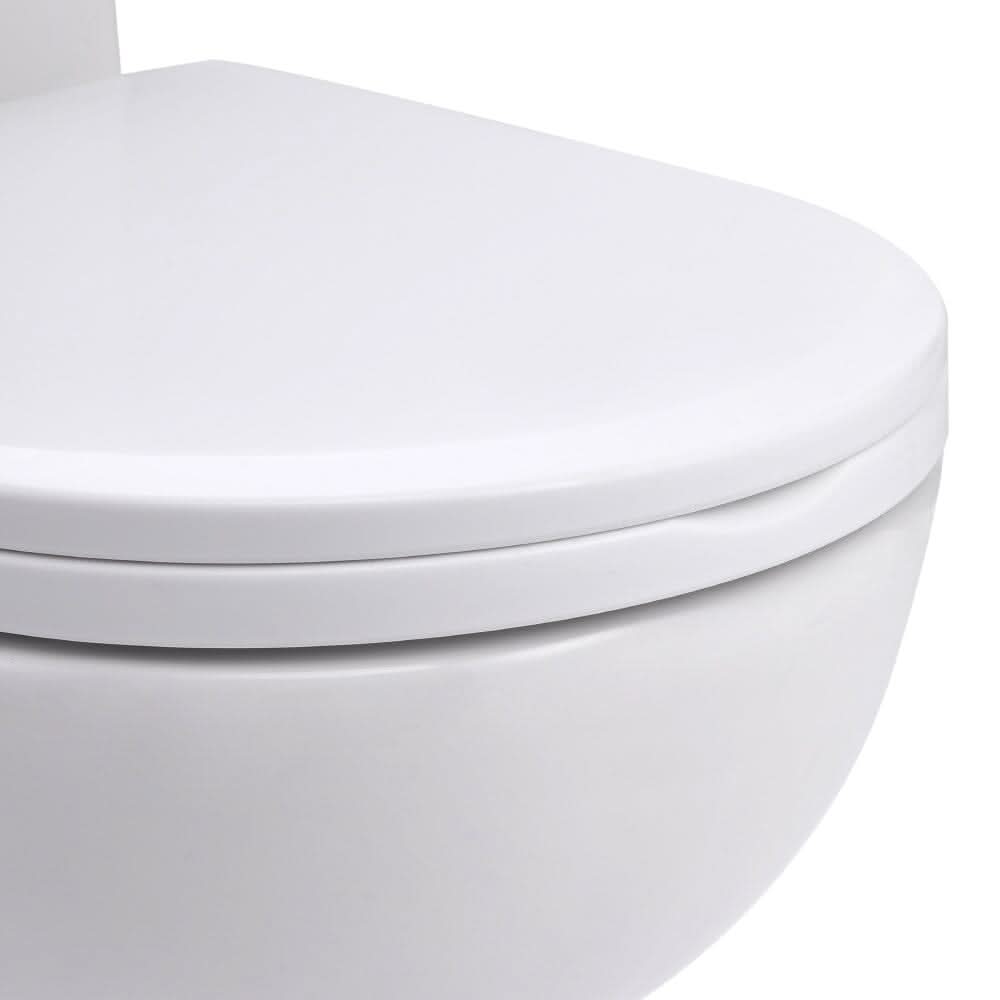63cm D Comfortable 2-Piece Elongated Toilet with Dual Flush