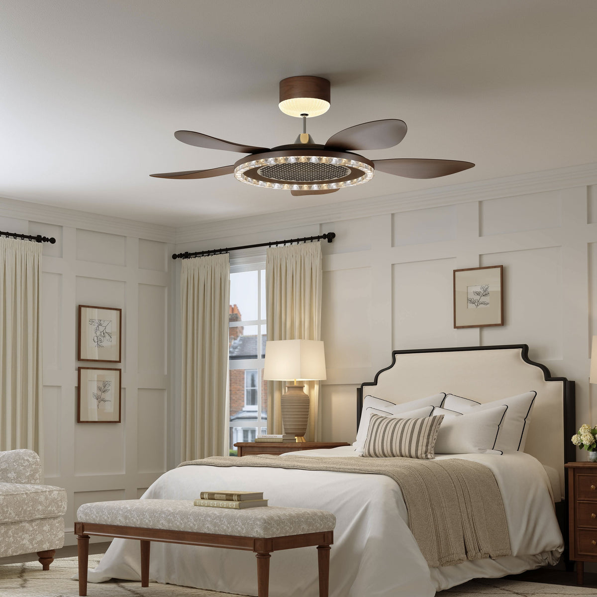 Lightsin 48 Inch Ceiling Fan with 6-Speed Reversible DC Motor