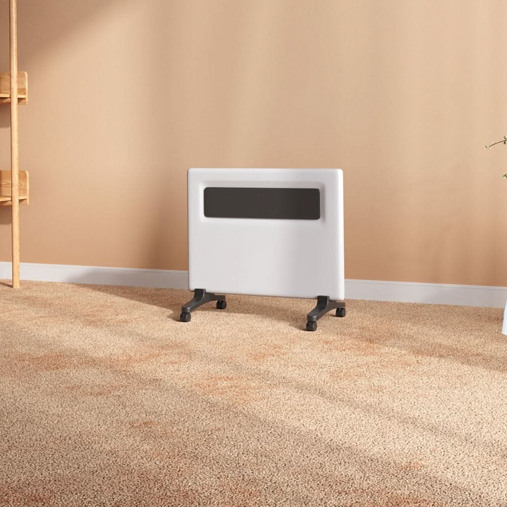 Floor-standing wall-mounted dual-use black and white heater with LED display - 1000W/1500W/2000W