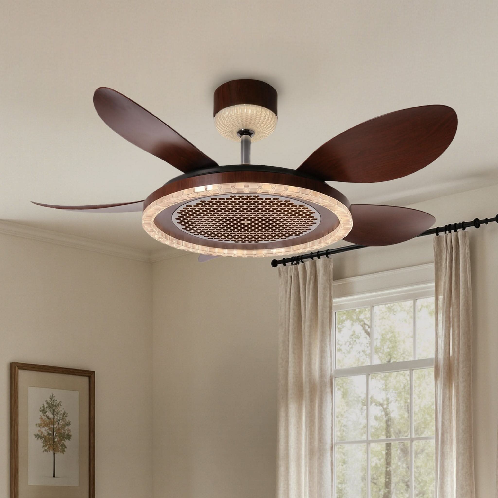 Lightsin 48 Inch Ceiling Fan with 6-Speed Reversible DC Motor
