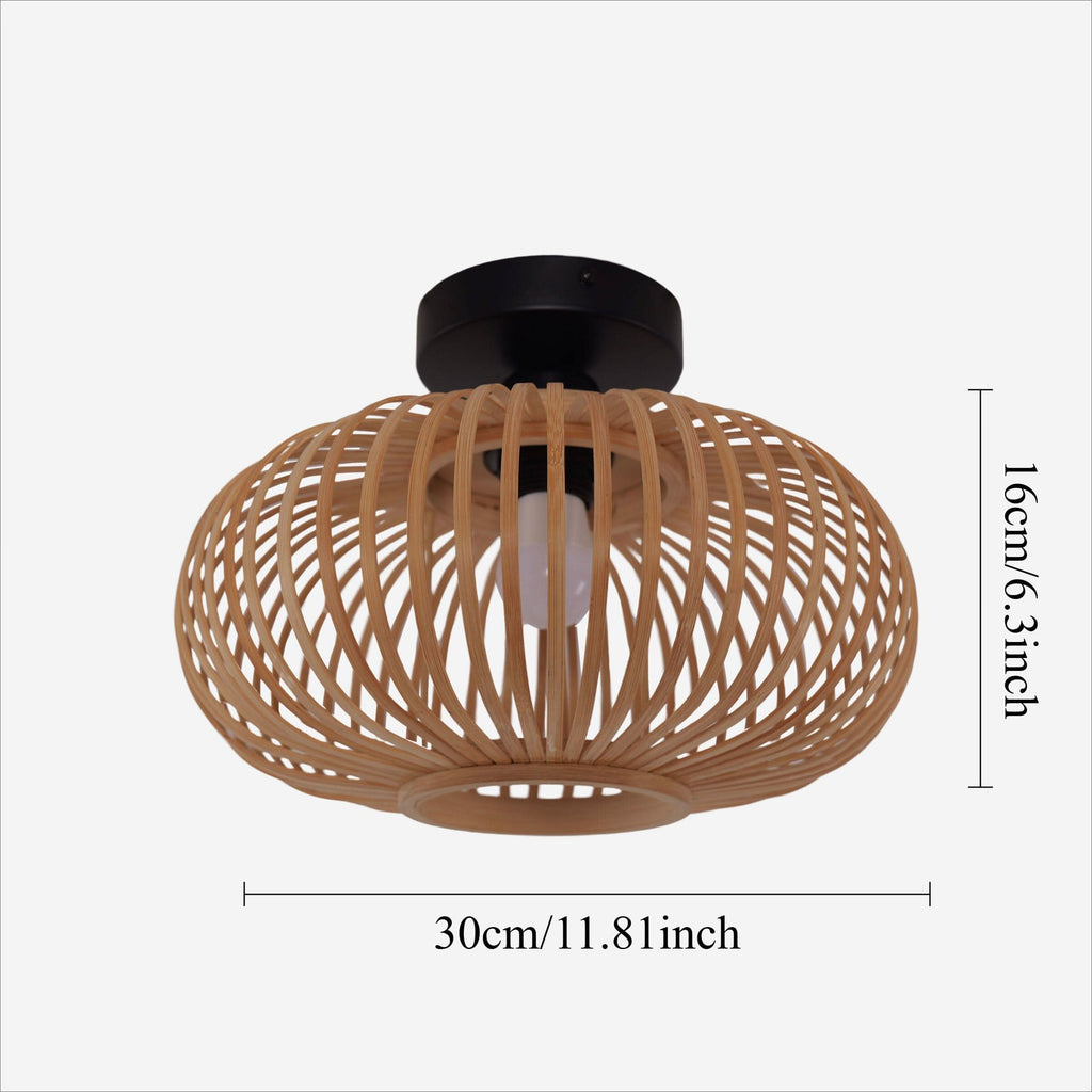 Lightsin Highly Cost-Effective Natural Woven Bamboo Wall Lamp
