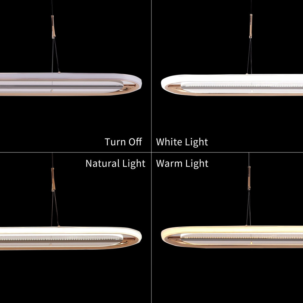 Lightsin Modern Oval Halo Pendant Light with Adjustable LED for Living Spaces