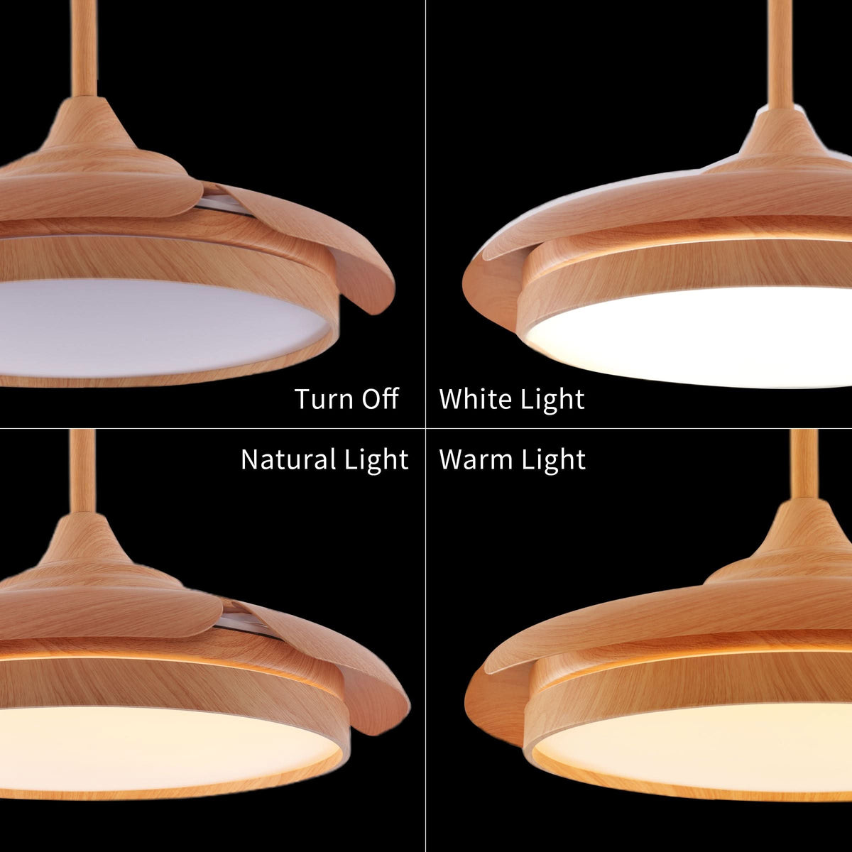Lightsin Elegant Contemporary Ceiling Fan Light Featuring Soft LED Illumination