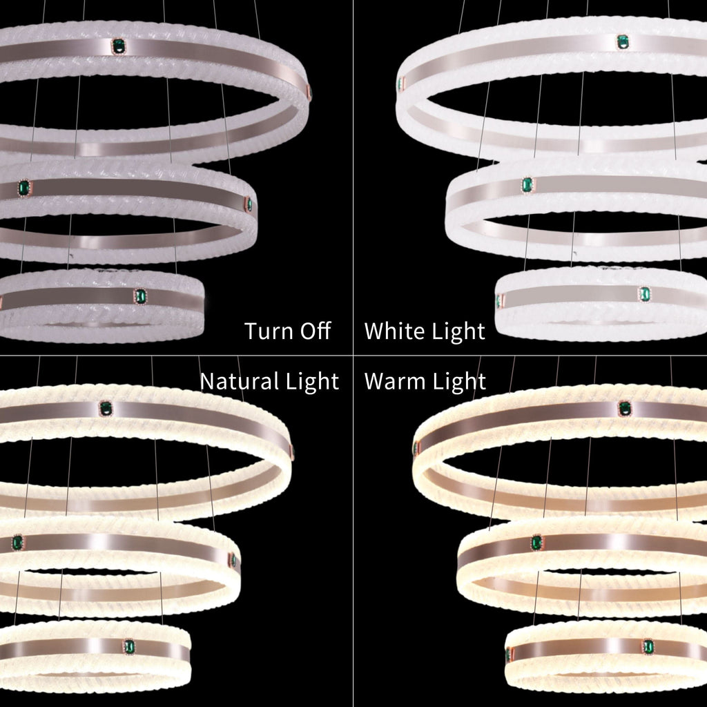 Lightsin Elegant Gold Interwoven Ring Pendant Light