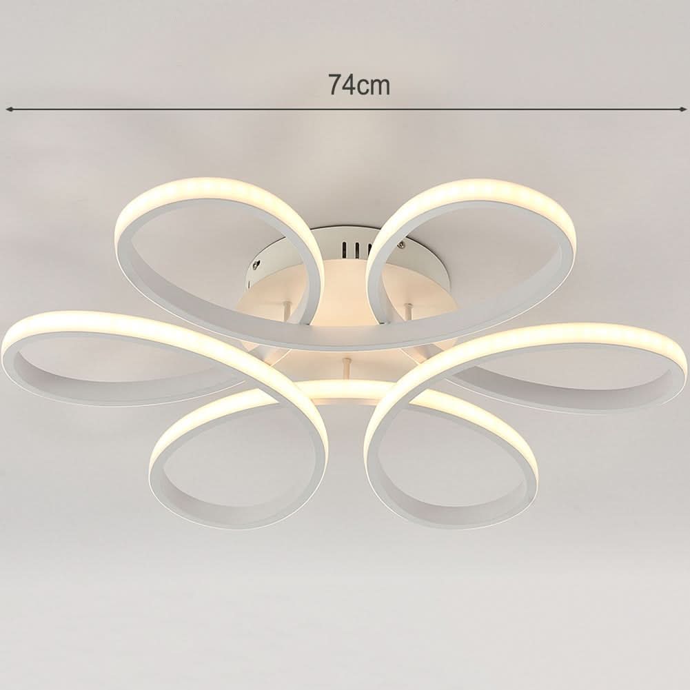 Floral 6 Rings Modern LED Ceiling Light Dimmable with Remote Control