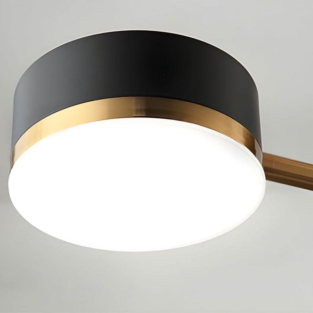 Lightsin Modern Black & Gold Metal Ceiling Light with LED Bulbs