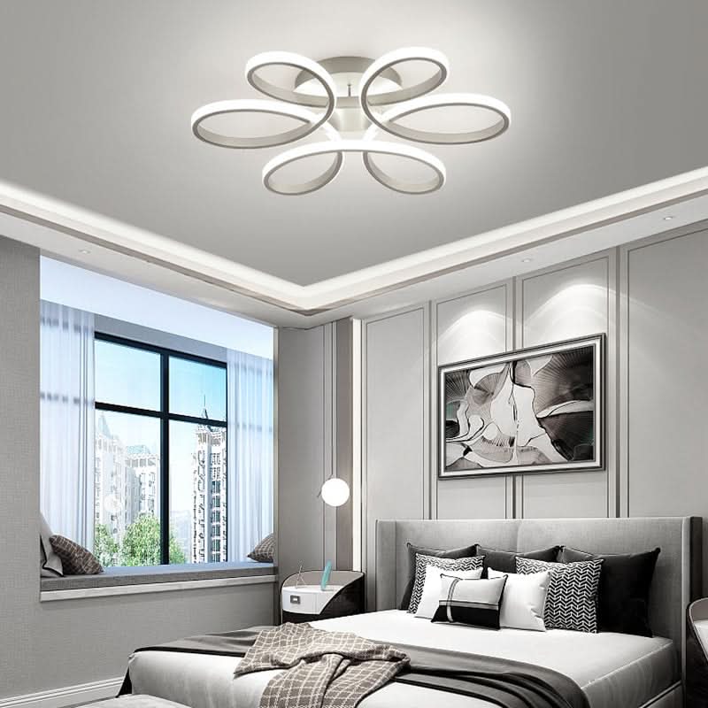 Floral Shape 6 Rings LED Ceiling Light Non-Dimmable