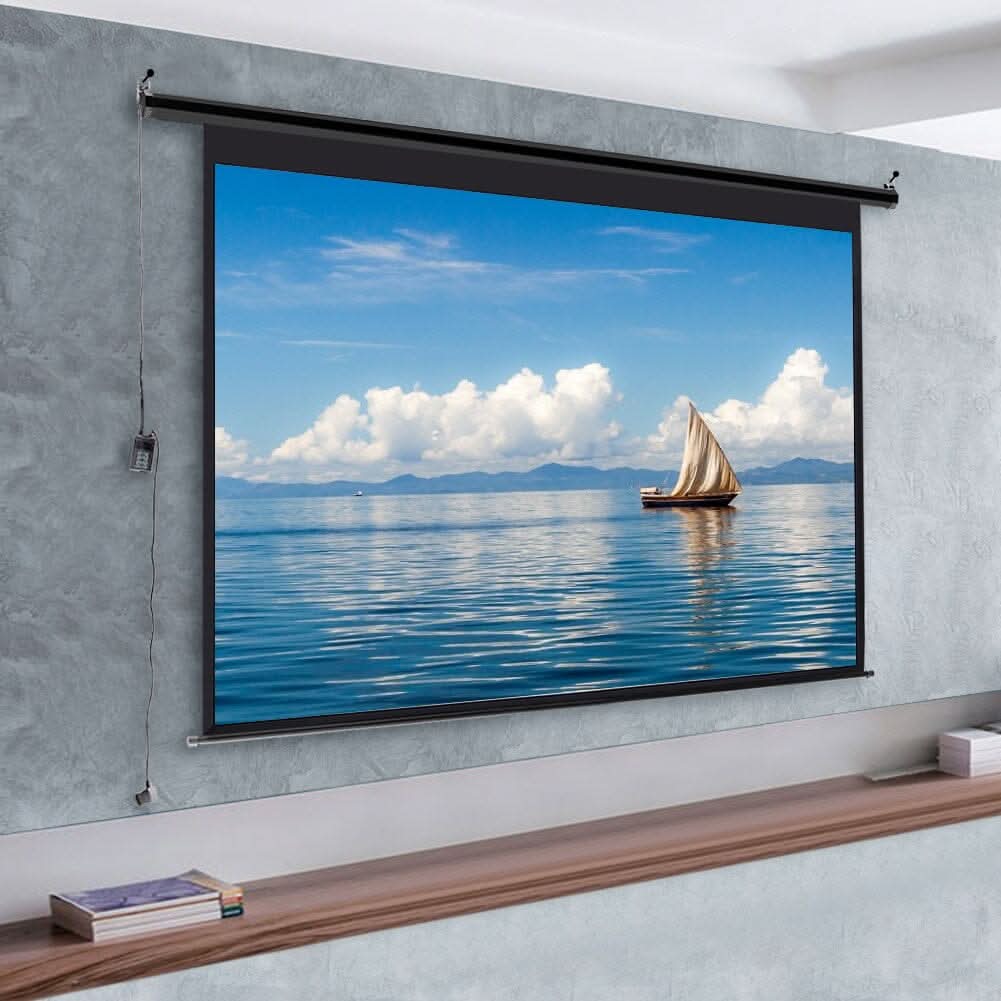 Motorized Electric Projector Screen with Remote Control