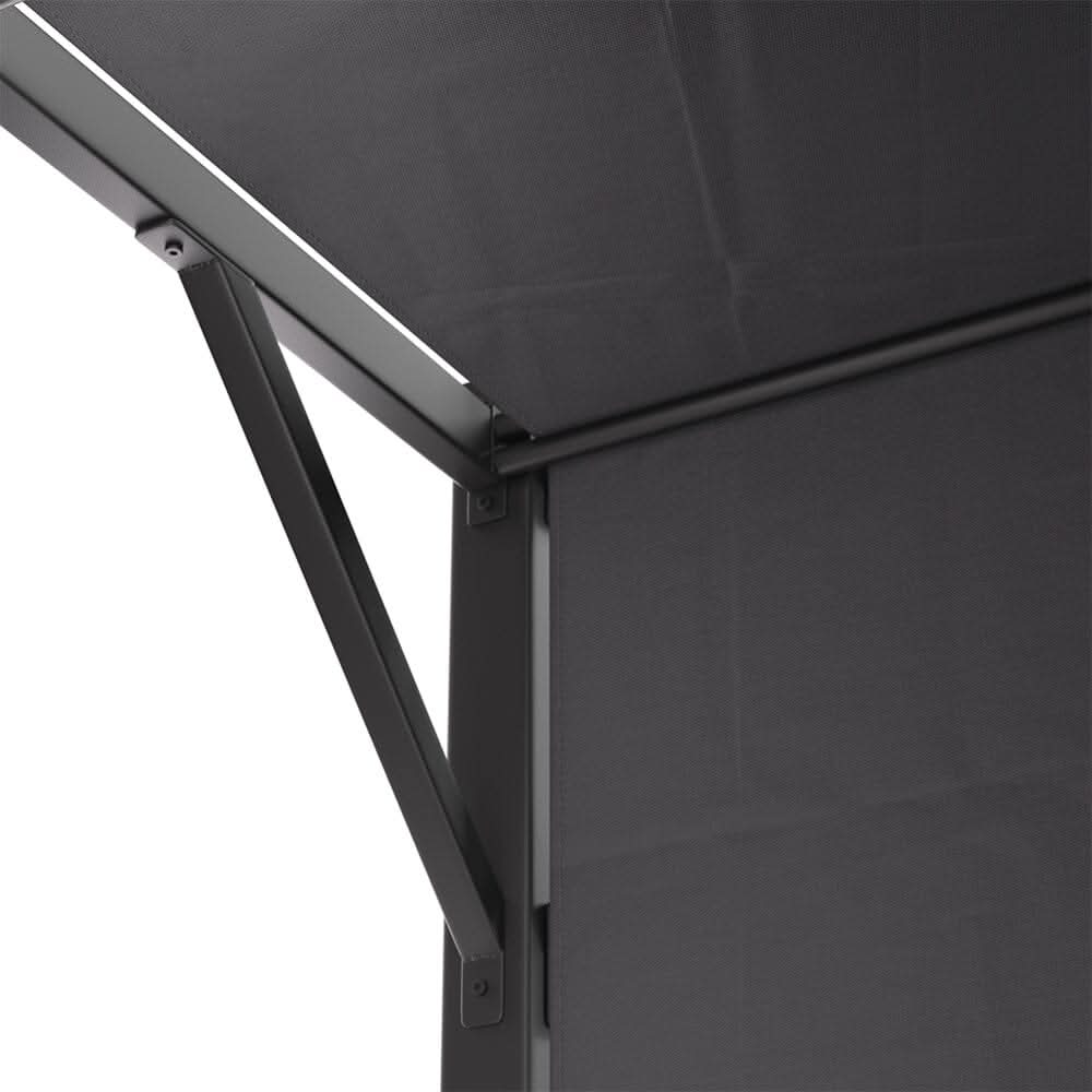 9ft Outdoor Steel Pergola Luxury with Retractable Canopy